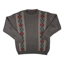 Load image into Gallery viewer, Vintage 90&#39;s MADE IN UK Grandad Patterned Acrylic Knit Sweater Jumper
