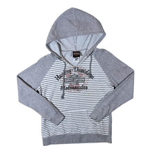 Load image into Gallery viewer, Harley Davidson (2014) &quot;Cowboy Austin Texas&quot; Biker Grey Striped V-Neck Hoodie
