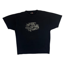 Load image into Gallery viewer, Early 00&#39;s Quiksilver Surfer Skate Logo Spellout Graphic Black T-Shirt
