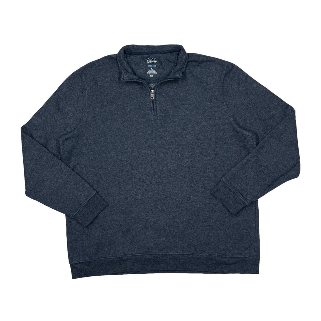 CROFT & BARROW Classic Basic Essential 1/4 Zip Pullover Sweatshirt