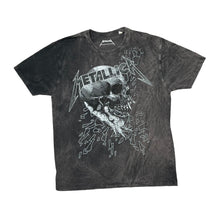 Load image into Gallery viewer, METALLICA Classic Skull Logo Spellout Graphic Thrash Heavy Metal Band Stonewashed T-Shirt
