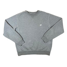 Load image into Gallery viewer, NIKE Classic Embroidered Mini Logo Grey Crewneck Sweatshirt
