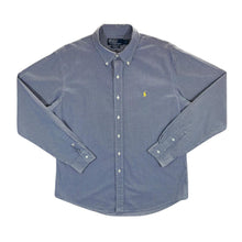 Load image into Gallery viewer, Polo Ralph Lauren &quot;Custom Fit&quot; Navy Blue White Check Long Sleeve Button-Up Cotton Shirt
