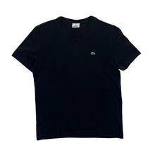 Load image into Gallery viewer, LACOSTE Classic Embroidered Mini Logo Black V-Neck T-Shirt
