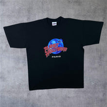 Load image into Gallery viewer, Early 00's Planet Hollywood "Paris" Souvenir Logo Graphic Black Short Sleeve T-Shirt
