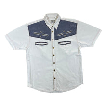 Load image into Gallery viewer, Vintage JOHN BANER Embroidered Aztec Panel Western Cowboy Short Sleeve Shirt
