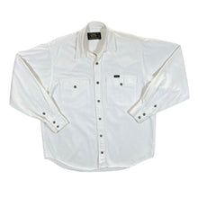 Load image into Gallery viewer, Vintage 90&#39;s LEE Sanforized Union Made White Cotton Long Sleeve Popper Shirt
