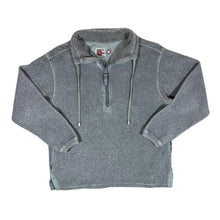 Load image into Gallery viewer, Vintage DEAL Classic Grey Waffle Textured 1/4 Zip Pullover Sweatshirt
