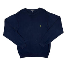 Load image into Gallery viewer, NAUTICA Classic Embroidered Mini Logo Navy Blue Knit Sweater Jumper
