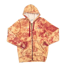 Load image into Gallery viewer, REEBOK Classic Embroidered Mini Logo Spellout Tie Dye Zip Hoodie

