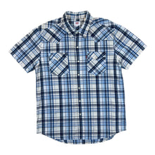 Load image into Gallery viewer, LEVI&#39;S Red Tab Plaid Check Pearl Snap Popper Short Sleeve Cotton Shirt
