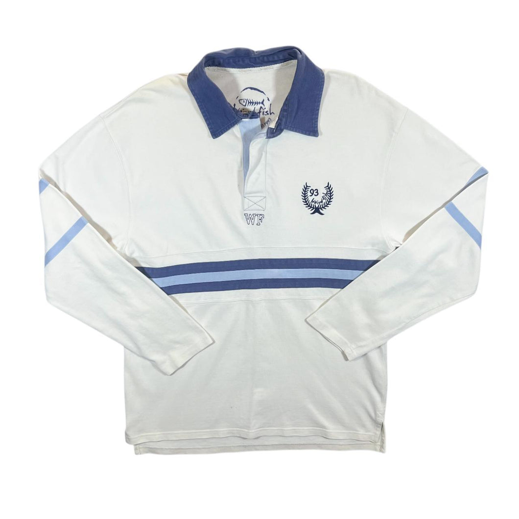 Weird Fish Colour Block Sailing Deck Rugby Long Sleeve Polo Shirt