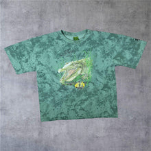 Load image into Gallery viewer, Vintage Australia Zoo "Crocodile" Souvenir Graphic Green Tie Dye Cotton T-Shirt
