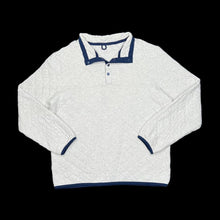 Load image into Gallery viewer, Early 00’s MERONA Classic Basic 1/4 Button Quilted Effect Pullover Sweatshirt
