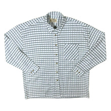 Load image into Gallery viewer, Vintage Mauro Lesandro White Grey Plaid Check Cotton Long Sleeve Flannel Shirt
