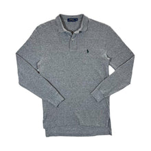 Load image into Gallery viewer, POLO RALPH LAUREN Embroidered Mini Logo Grey Long Sleeve Polo Shirt
