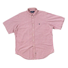 Load image into Gallery viewer, Vintage RALPH LAUREN Classic Gingham Check Mini Logo Short Sleeve Button-Up Shirt
