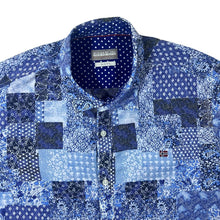 Load image into Gallery viewer, Napapijri Geographic &quot;Slim Fit&quot; Paisley Patterned Blue Long Sleeve Cotton Shirt
