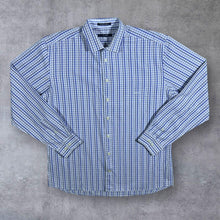 Load image into Gallery viewer, GANT Egyptian Cotton Regular Fit Blue White Grey Check Long Sleeve Shirt
