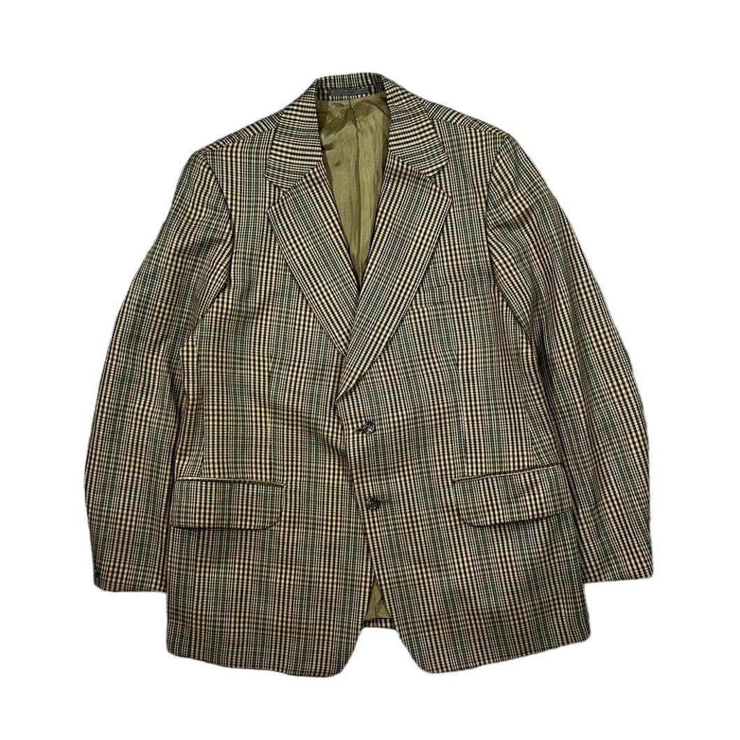 Vintage 90's VANDERBILT Tweed Check Style Pure New Wool Sports Jacket Blazer