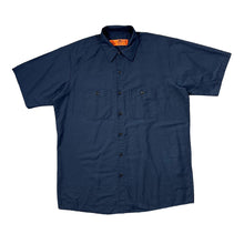 Load image into Gallery viewer, Vintage RED KAP Classic Navy Blue Skater Worker Short Sleeve Polyester Cotton Shirt
