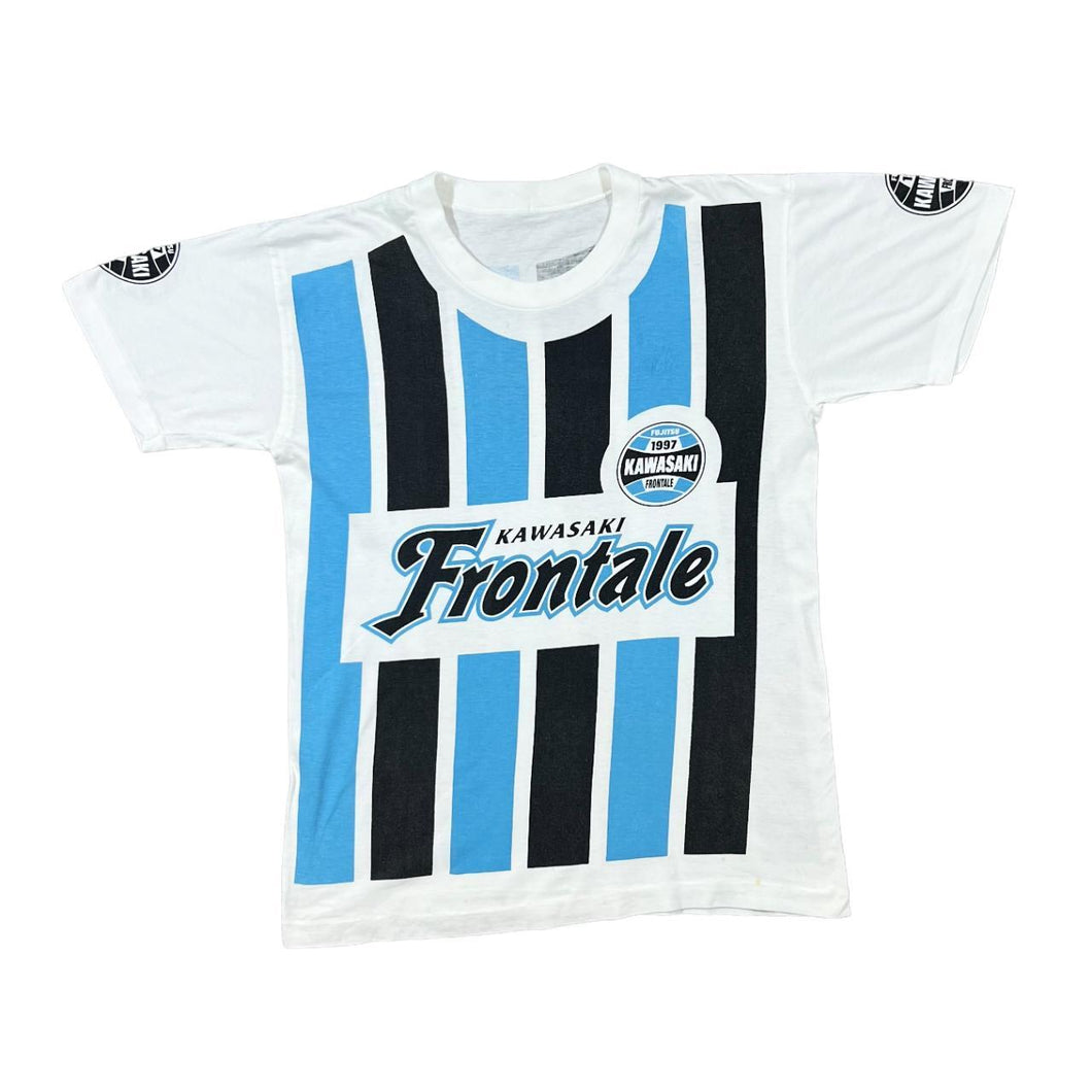 Vintage KAWASAKI FRONTALE (1997) Japanese Football Club Graphic Single Stitch T-Shirt