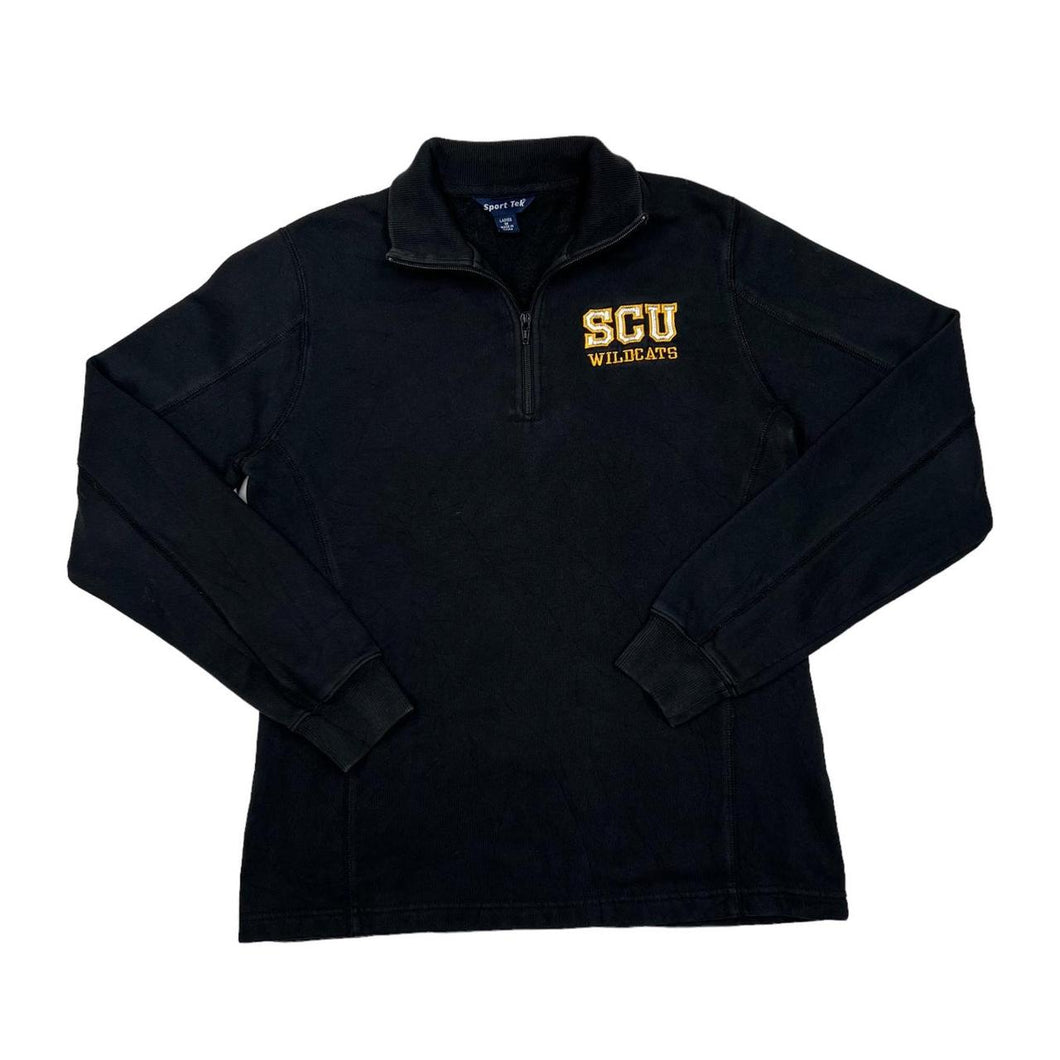 SCU WILDCATS Embroidered College Logo 1/4 Zip Pullover Sweatshirt