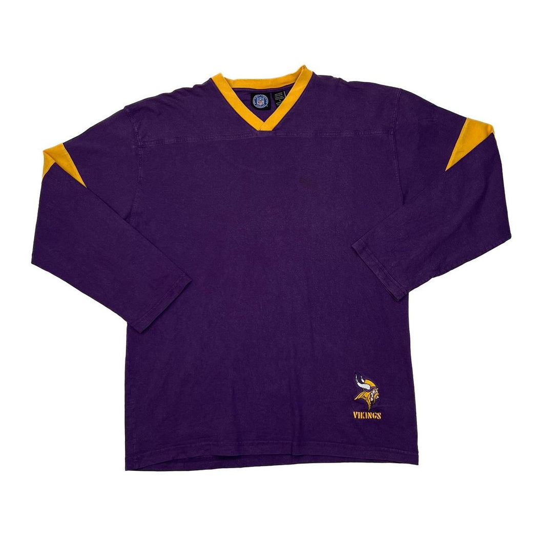 Vintage NFL (2000) MINNESOTA VIKINGS Embroidered Mini Logo Lightweight Sweatshirt
