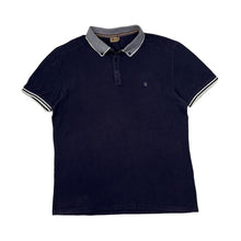 Load image into Gallery viewer, Early 00’s GABICCI Mini Logo Striped Trim Short Sleeve Cotton Polo Shirt
