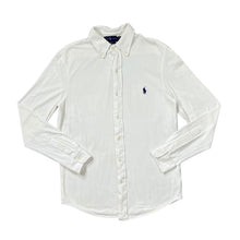 Load image into Gallery viewer, RALPH LAUREN &quot;Featherweight Mesh&quot; Embroidered Mini Logo White Long Sleeve Button-Up Shirt
