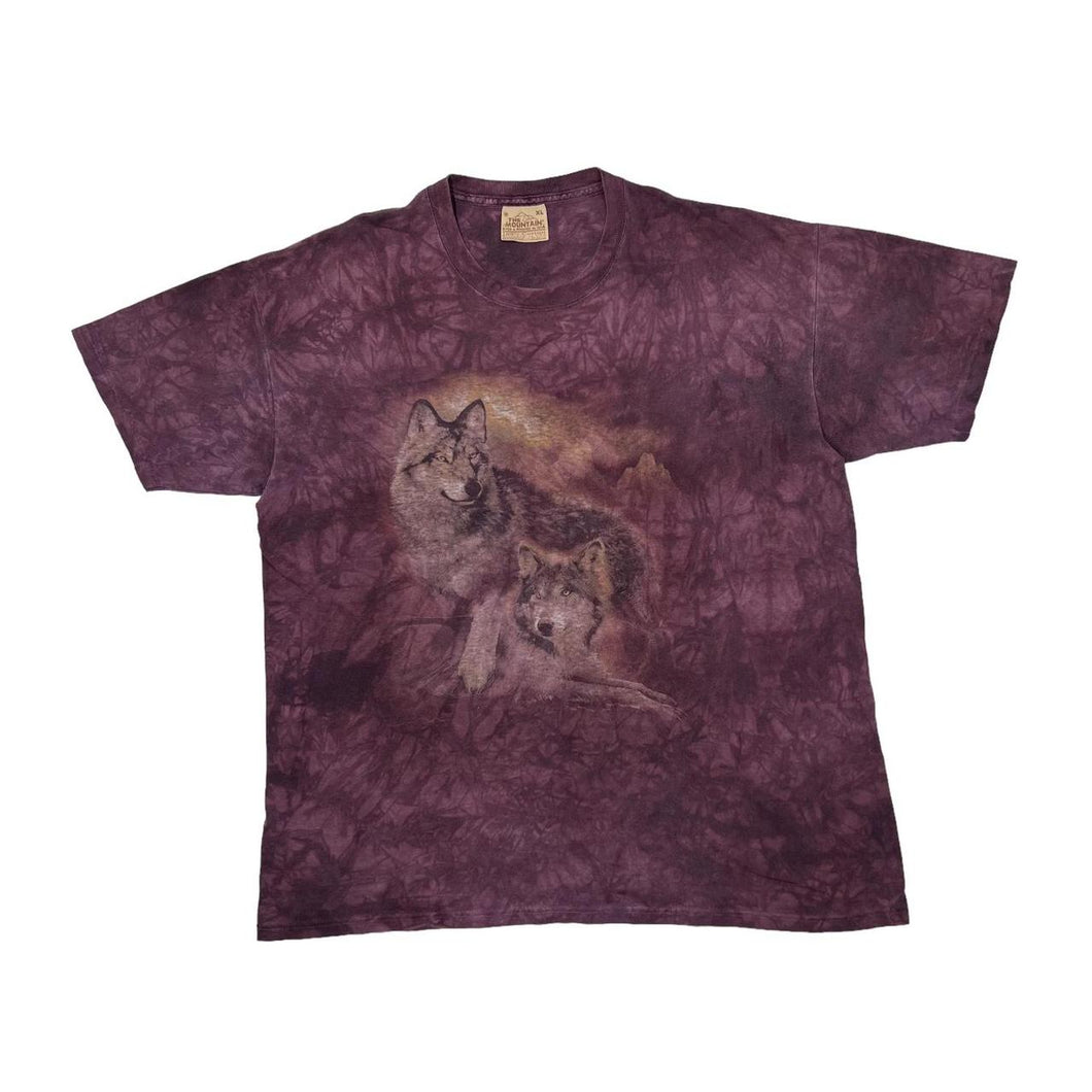 Vintage THE MOUNTAIN Wolf Animal Nature Wildlife Graphic Tie Dye T-Shirt