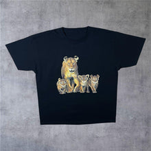 Load image into Gallery viewer, Tiger Cubs Animal Nature Wildlife Graphic Black Short Sleeve T-Shirt
