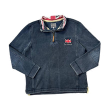 Load image into Gallery viewer, FAT FACE Classic Corduroy Union Jack Print Collar 1/4 Zip Pullover Sweatshirt
