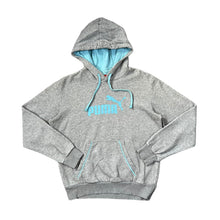 Load image into Gallery viewer, PUMA Classic Big Logo Spellout Graphic Grey Pullover Hoodie
