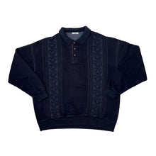 Load image into Gallery viewer, Vintage ST MICHAEL Marks &amp; Spencer Cable Knit Panel Collared Sweatshirt
