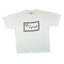 Load image into Gallery viewer, Vintage PAST TIMES &quot;Twas A Rough Night&quot; Shakespeare Macbeth Spellout Graphic T-Shirt

