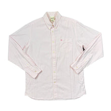 Load image into Gallery viewer, TIMBERLAND &quot;Regular Fit&quot; Pink White Striped Cotton Long Sleeve Button-Up Shirt
