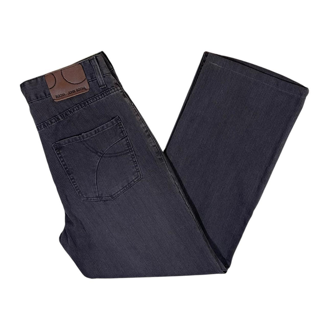 ROCHA JOHN ROCHA Classic Dark Grey Brown Straight Leg Trousers Jeans