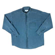 Load image into Gallery viewer, Vintage ST MICHAEL Marks &amp; Spencer Blue Striped Long Sleeve Cotton Shirt
