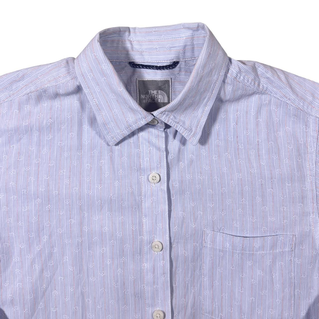 The North Face TNF Subtle Patterned Micro Striped Polyester Blend Long Sleeve Shirt