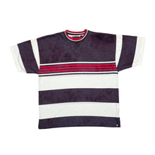 Load image into Gallery viewer, Vintage REACH NAUTICAL Colour Block Striped Bleach Tie Dye Short Sleeve T-Shirt
