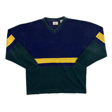 Load image into Gallery viewer, Vintage 90&#39;s County Seat Multi Colour Block V-Neck Sweatshirt
