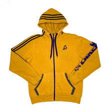 Load image into Gallery viewer, Adidas NBA LA LAKERS Logo Spellout Basketball Zip Hoodie
