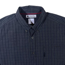 Load image into Gallery viewer, Columbia Sportswear Dark Grey Check Long Sleeve Cotton Button-Up Shirt
