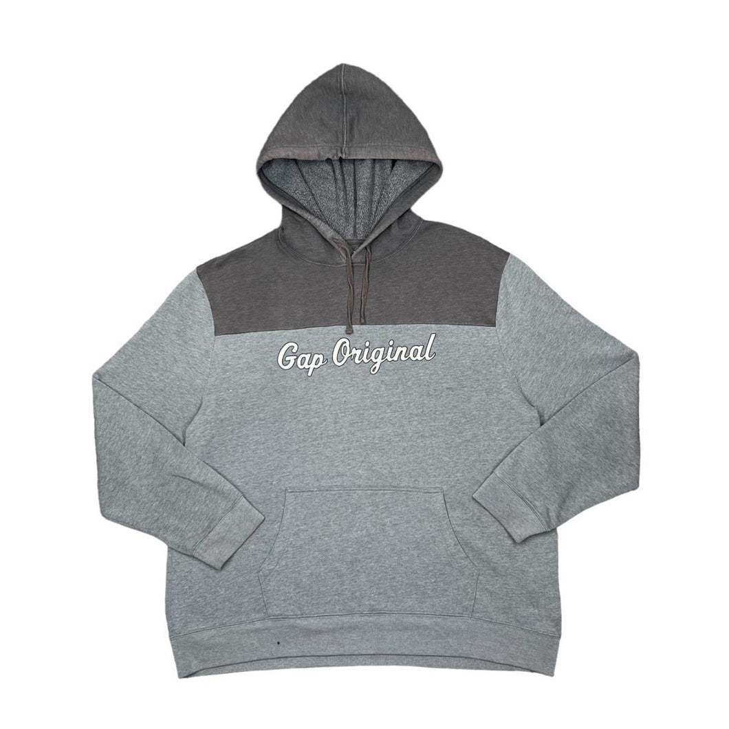 Early 00's GAP ORIGINAL Classic Spellout Graphic Colour Block Pullover Hoodie