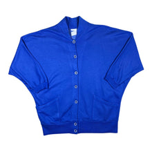 Load image into Gallery viewer, Vintage 90's Classic Blue Batwing Oversized Button Cardigan Sweatshirt
