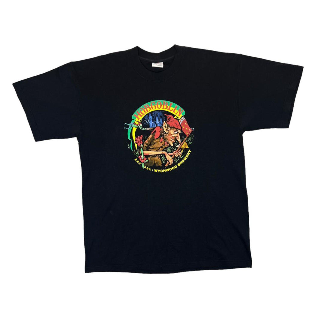 Vintage 90's Screen Stars HOBGOBLIN Wychwood Brewery Logo Spellout Graphic T-Shirt