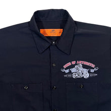 Load image into Gallery viewer, Red Kap &quot;Sons Of Arthritis&quot; Novelty Biker Graphic Short Sleeve Black Work Shirt
