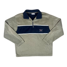 Load image into Gallery viewer, Vintage REAL MEN &quot;Union Jack&quot; Embroidered Colour Block 1/4 Zip Pullover Fleece Sweatshirt

