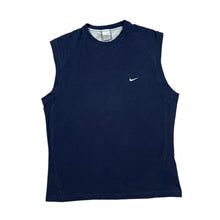 Load image into Gallery viewer, Early 00&#39;s NIKE Classic Embroidered Mini Swoosh Logo Sleeveless Vest T-Shirt

